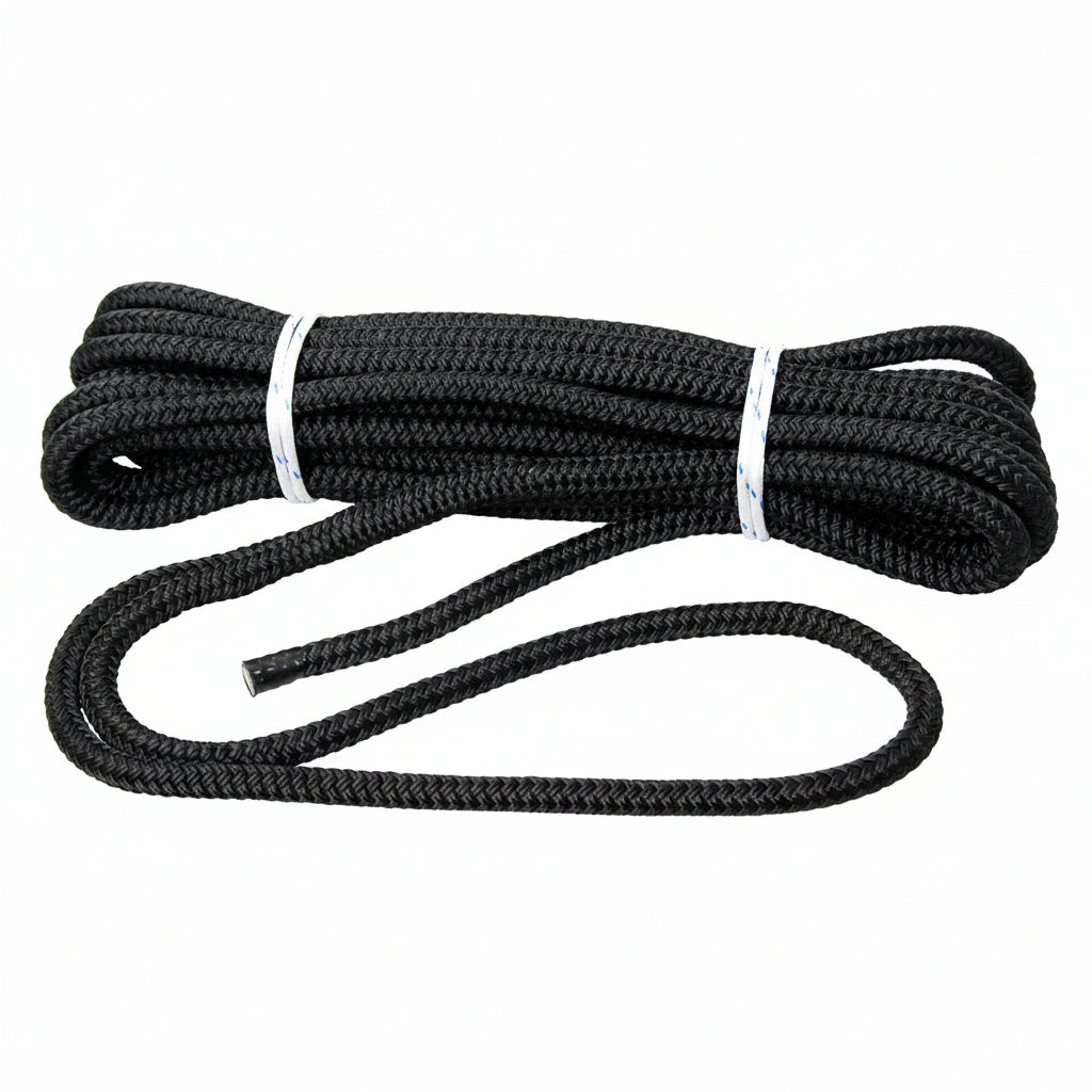 GLEISTEIN DockLine PES Festmacher schwarz mit Auge - Polyester 16-fach geflochten