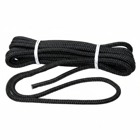 GLEISTEIN DockLine PES Festmacher schwarz mit Auge - Polyester 16-fach geflochten