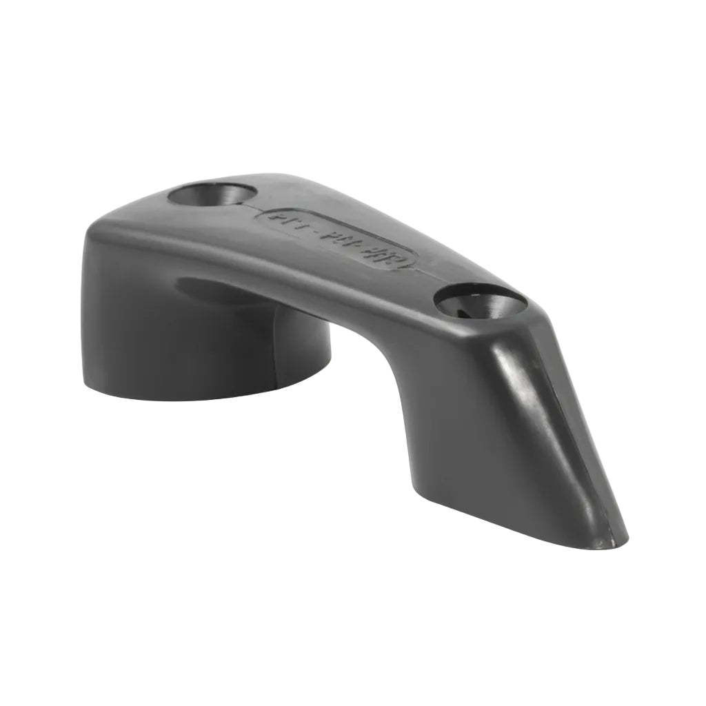 ALLEN Leitöse Bugbeschlag HA134, Acetal anthrazit, Öffnung 33 x 16 mm, SB-Pack HA134-1SB