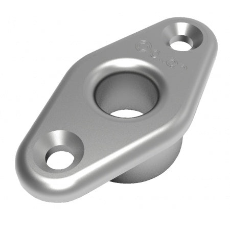 ALLEN Decksdurchführung mit Flansch - Aluminium eloxiert silber