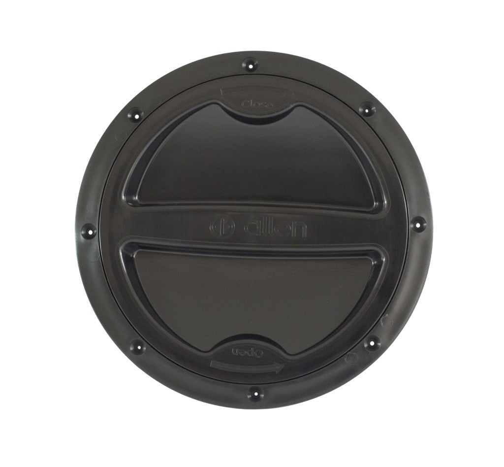 ALLEN Inspektionsdeckel mit Schraubverschluss - PP schwarz/weiß 100-148mm schwarz