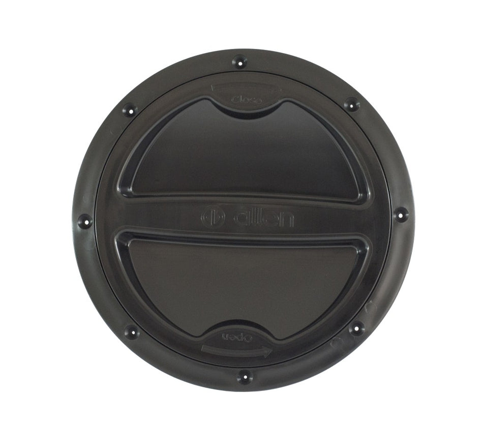 ALLEN Inspektionsdeckel mit Schraubverschluss - PP schwarz/weiß 100-148mm schwarz