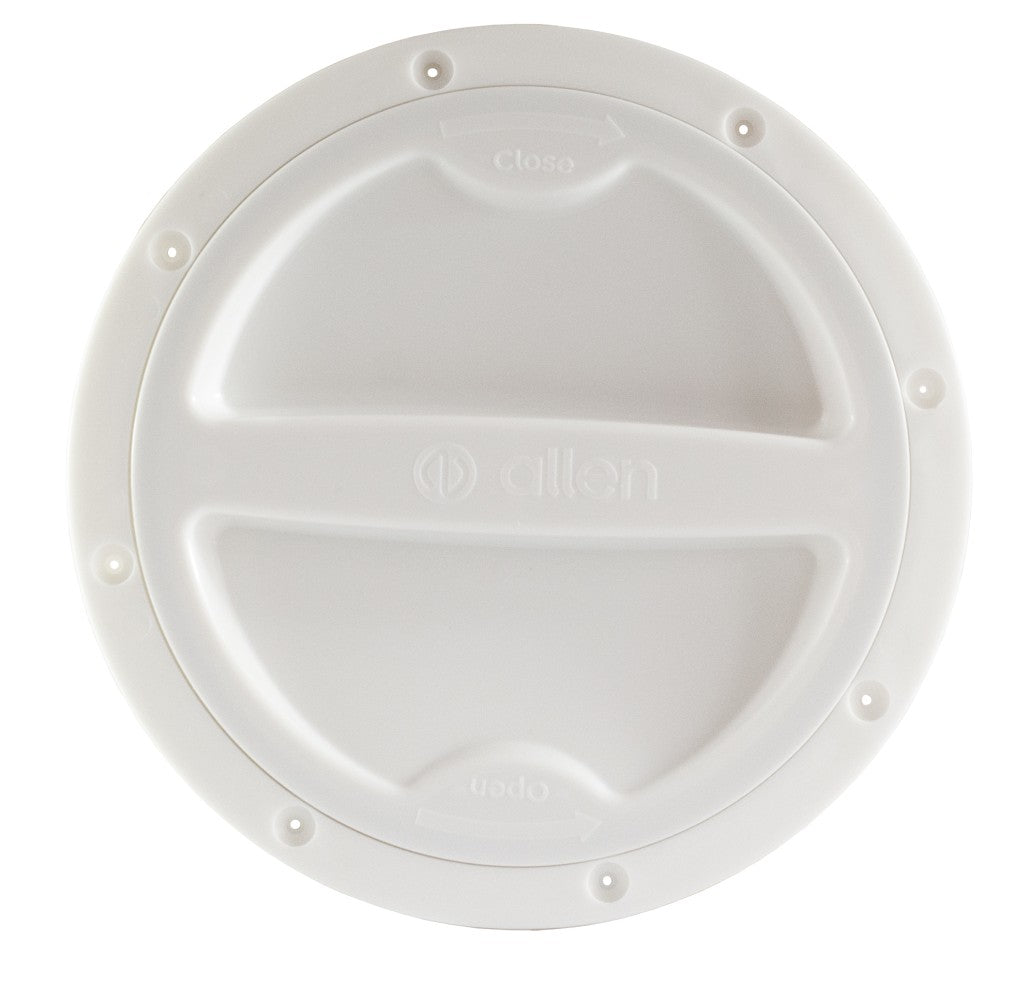 ALLEN Inspektionsdeckel mit Schraubverschluss - PP schwarz/weiß 100-148mm weiß