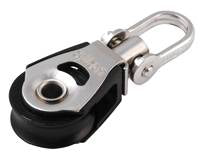 ALLEN Einfachblock kugelgelagert 30mm mit Wirbelschäkel - für Tau 6-8mm