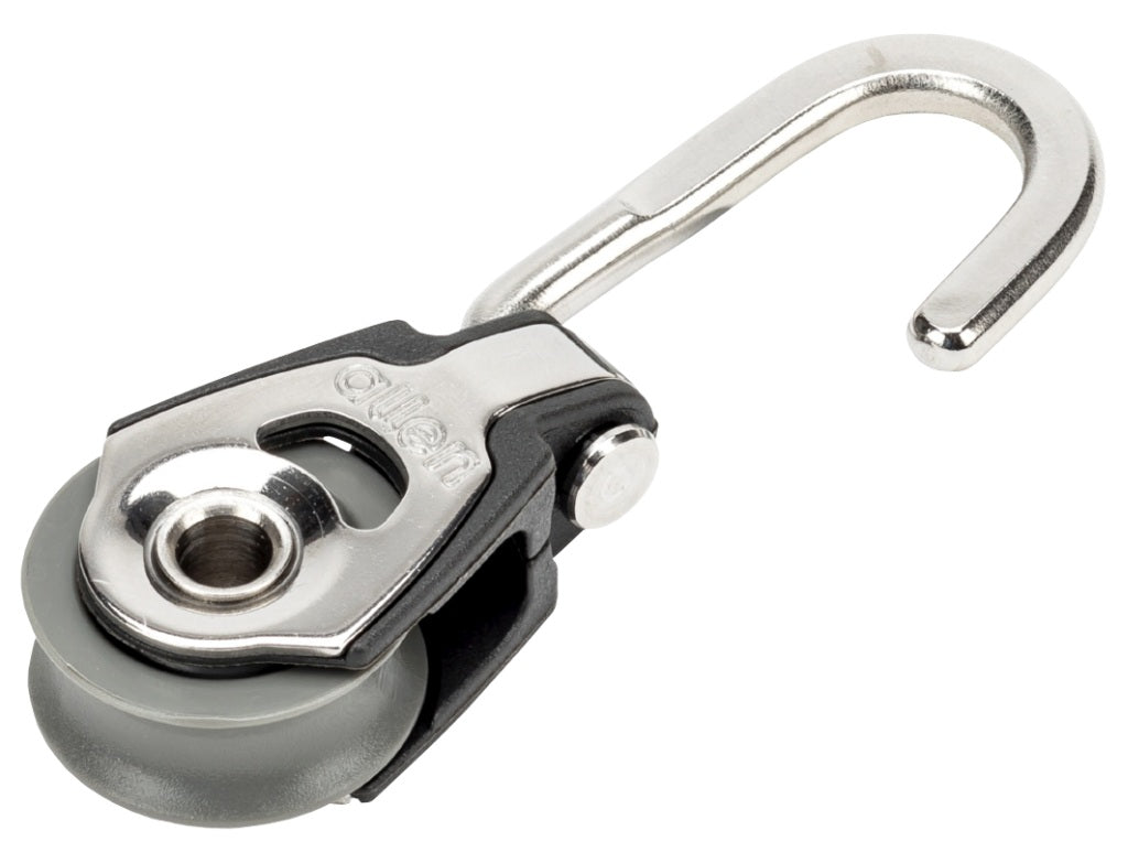 ALLEN Einfachblock gleitl. 20mm, Seil 6mm, Haken
