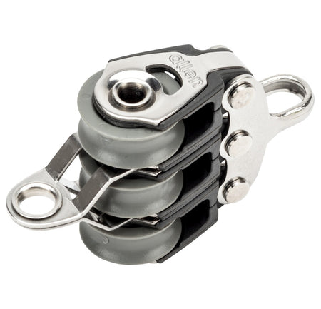 ALLEN Dreifachblock gleitl. 20mm, Seil 6mm, Auge, U-Bügel
