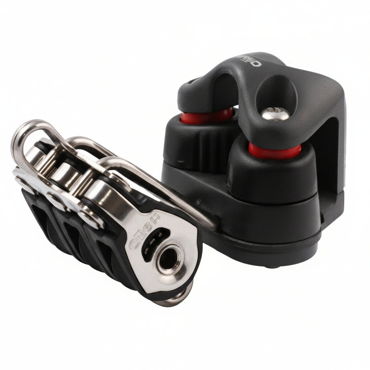 ALLEN Dreifachblock kugelgelagert 30mm mit Unterbügel und Klemme - für Tau 6-8mm