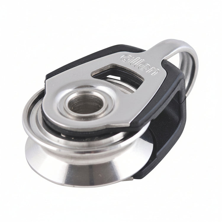 ALLEN Einfachblock HighLoad kugelgelagert 30mm mit Auge und Edelstahlrolle - für Tau 6-8mm
