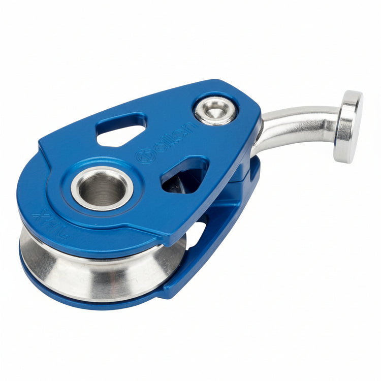 ALLEN Einfachblock ExtremeHighLoad Ezi Ti Blue 30mm - für Baumniederholer Tau 6-8mm