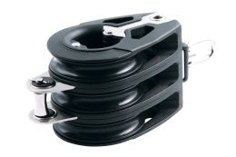 ALLEN Dreifachblock kugell. 60mm, Seil 12mm, Wirbelschäkel, U-Bügel