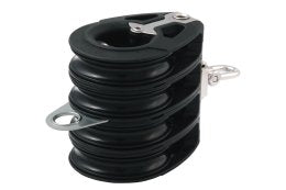 ALLEN Vierfachblock kugell. 60mm, Seil 12mm, Wirbelsch, U-Bügel