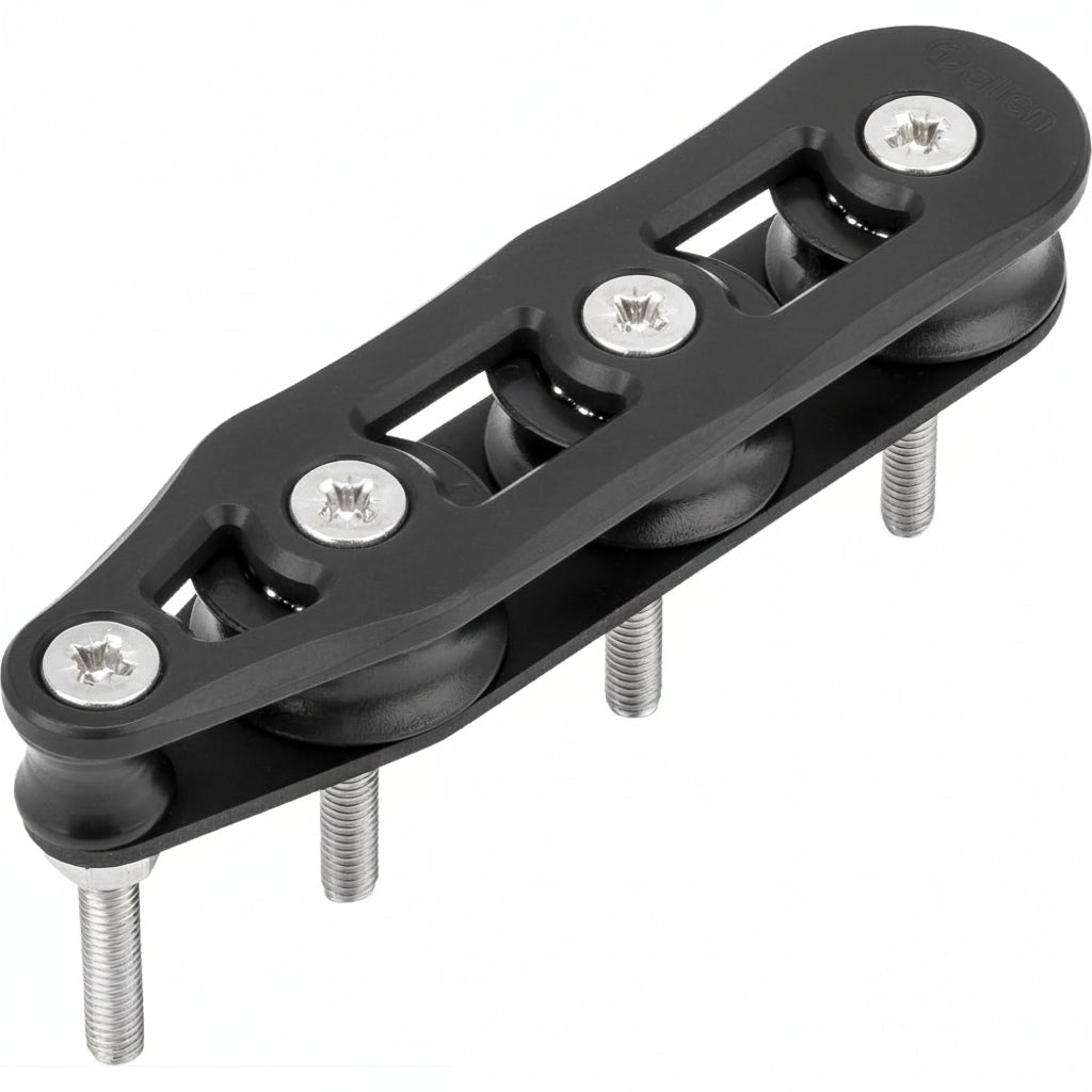 ALLEN Deckumlenkblock schwarz eloxiertes Aluminium – Doppelt kugelgelagert mit Edelstahl-Hohlachsen
