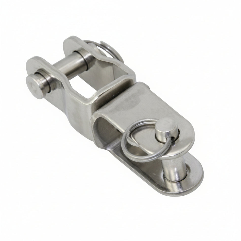 Wirbelschäkel Zwei Gabelenden mit Steck-Bolzen Edelstahl - Kompakt 5.0 mm