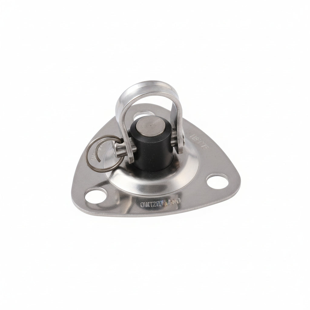 Deckwirbel Edelstahl mit Schäkel und Bolzen - Vorsegel Rollanlage SWL 300 kg