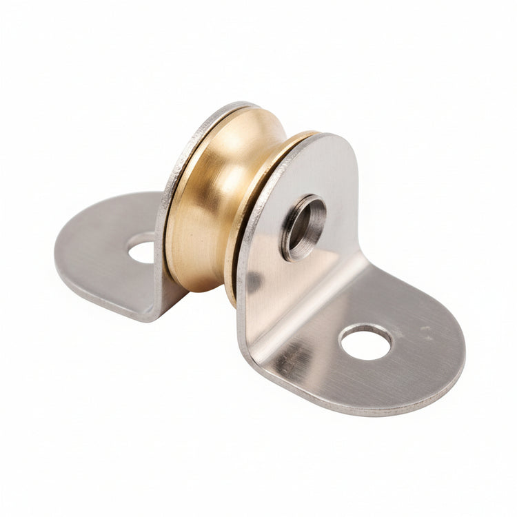 ALLEN Micro Block gleitgelagert - Einfach- und Doppelblock mit Acetal- oder Messingrollen 1 Messingrolle