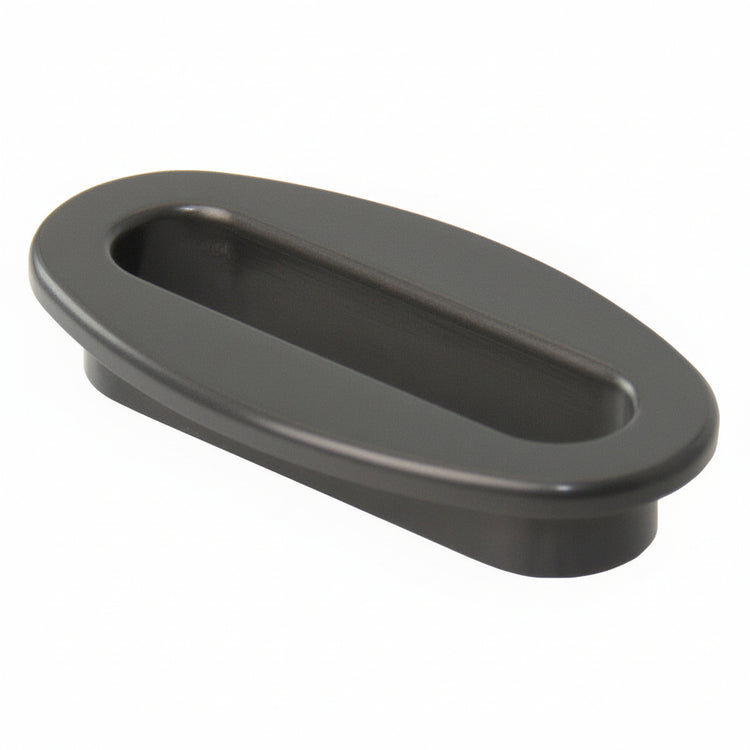 ALLEN Decksdurchführung Oval - Aluminium Eloxiert Schwarz - Verschiedene Größen