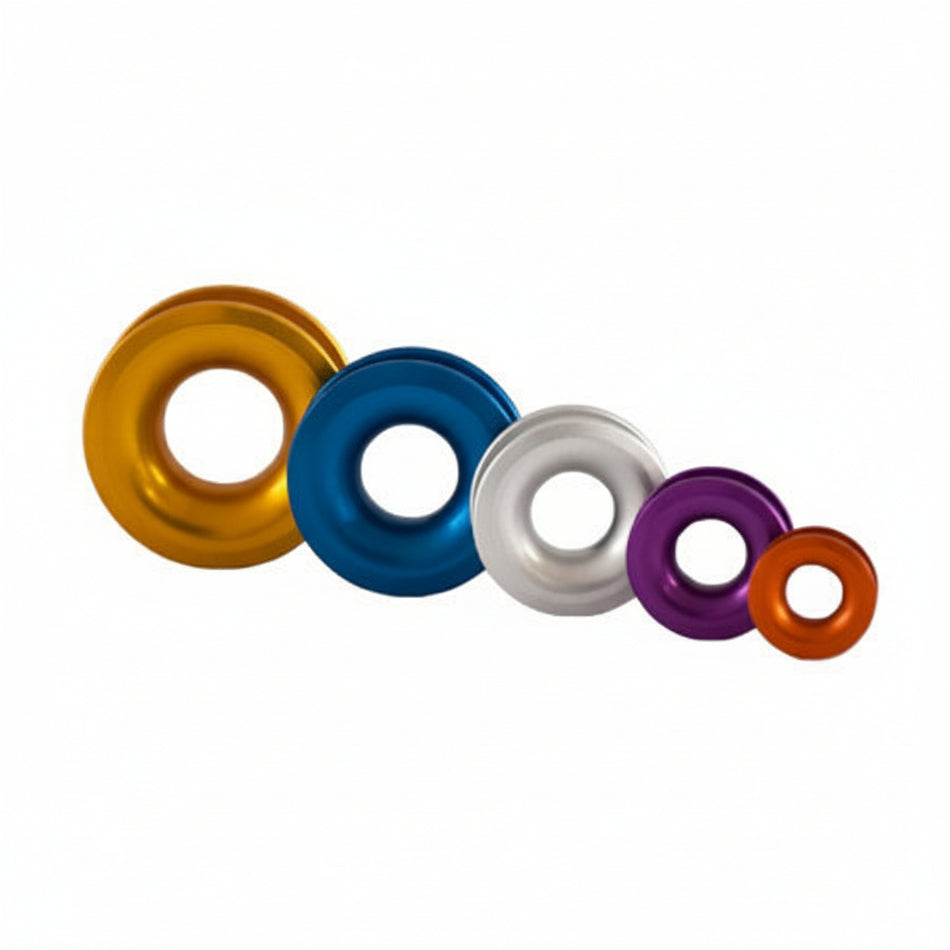 Seil-Rundkauschen ALLEN High Load Augen Aluminium - PTFE Beschichtung farbig eloxiert