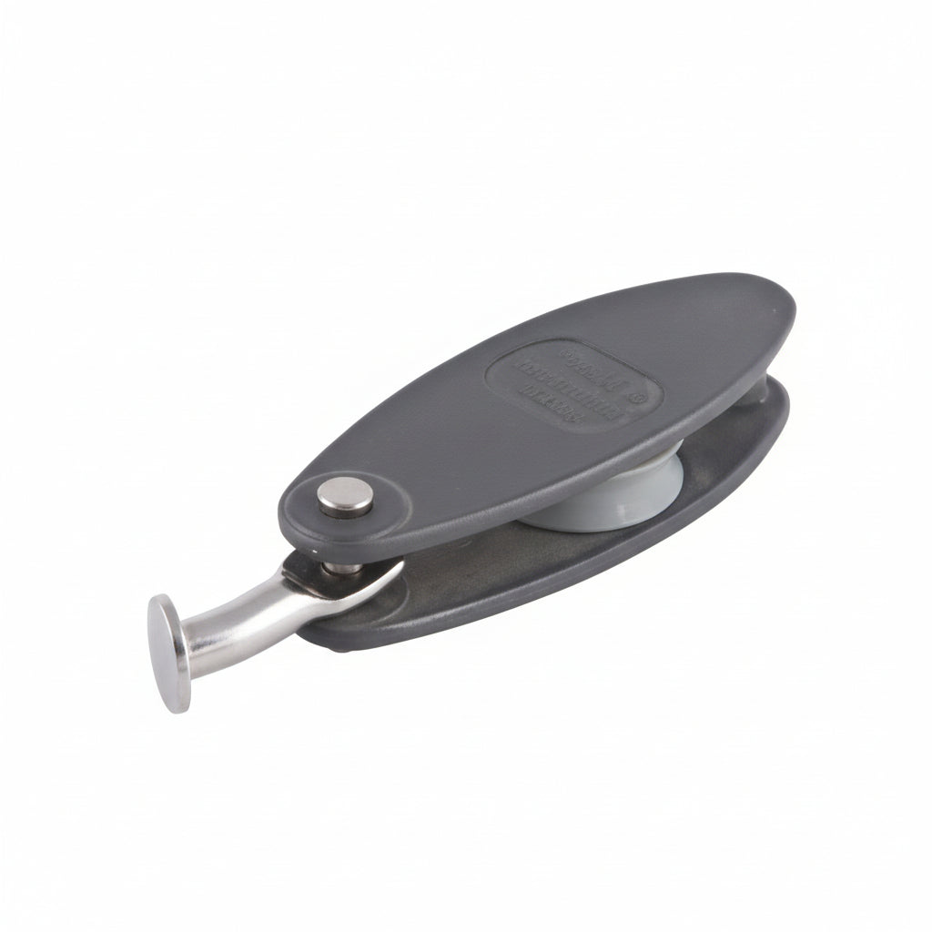 ALLEN Taljenblock gleitl. Alu 26mm, Seil 6mm, Rundkopf gerade mit gebogenem Bolzen