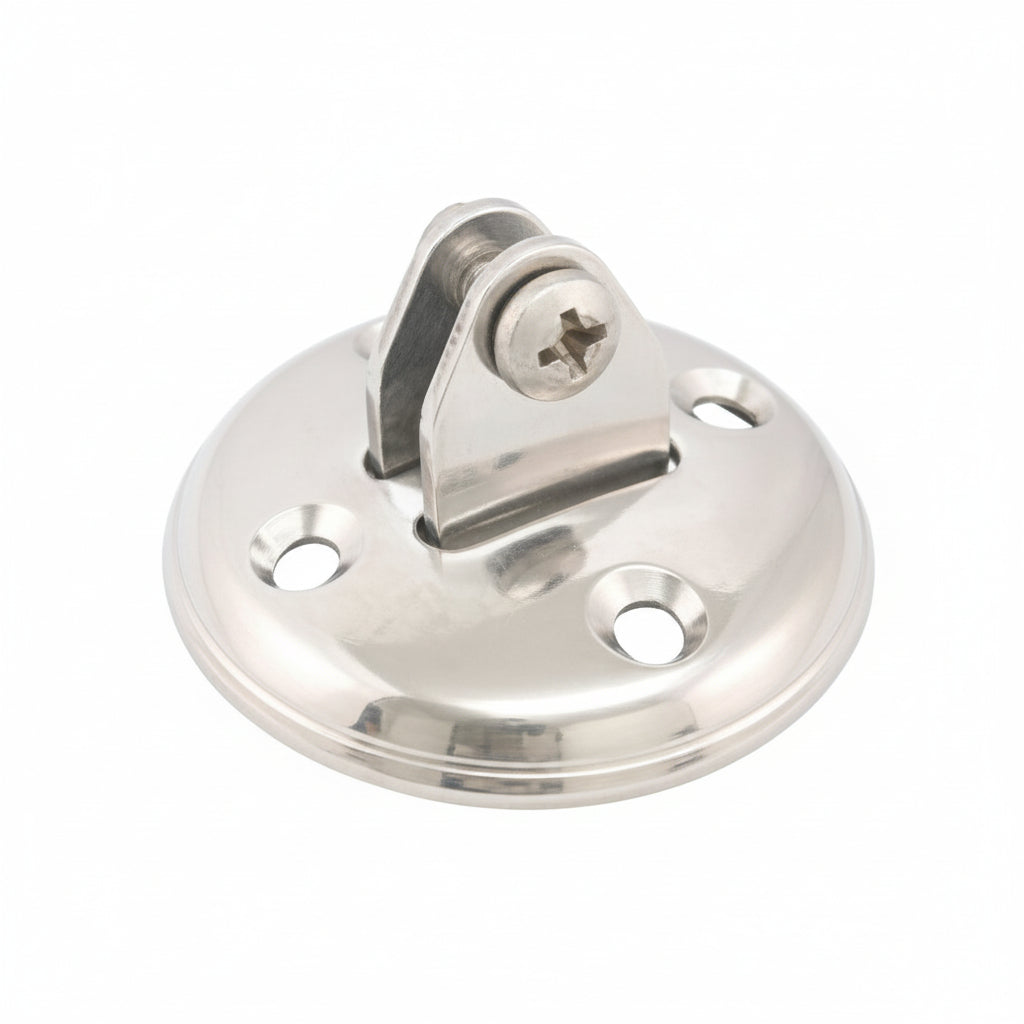 Verdecksbeschlag Edelstahl/Nylon schwenkbar rund schwer - 64mm