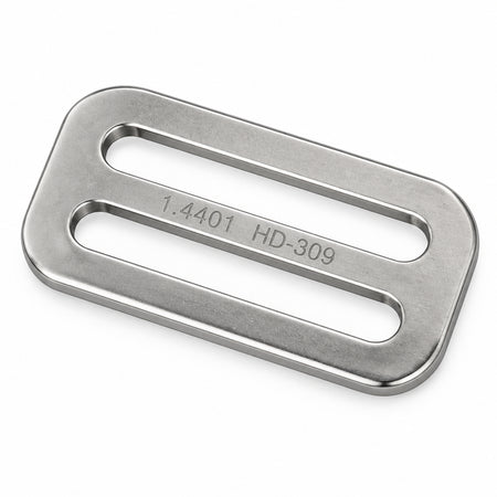 Gurtschnalle HD 309 Edelstahl für 50 mm Gurtband, Maßzeichnung