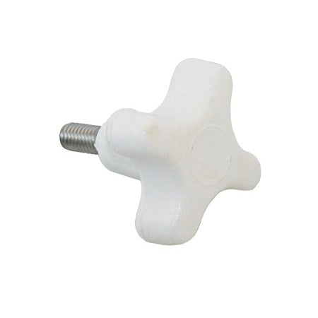 Kreuzgriffschraube Edelstahl A4/Nylon - Handstellrad M6x14mm Weiß