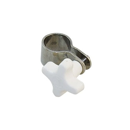 Rohrgelenkschelle Edelstahl A4/Nylon - Mit Handstellrad für 20mm/22mm