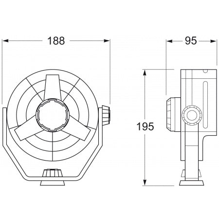 HELLA Turbo Ventilator 2-stufig 150mm - Universal-Ventilator für Boote
