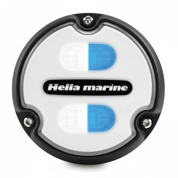 HELLA APELO A1 Polymer Unterwasserleuchte 12/24V Weiß/Blau - Für alle Rumpfmaterialien