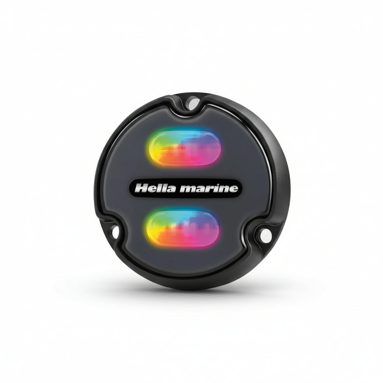 HELLA APELO A1 Polymer RGB Unterwasserleuchte 12/24V Grau - Für alle Rumpfmaterialien