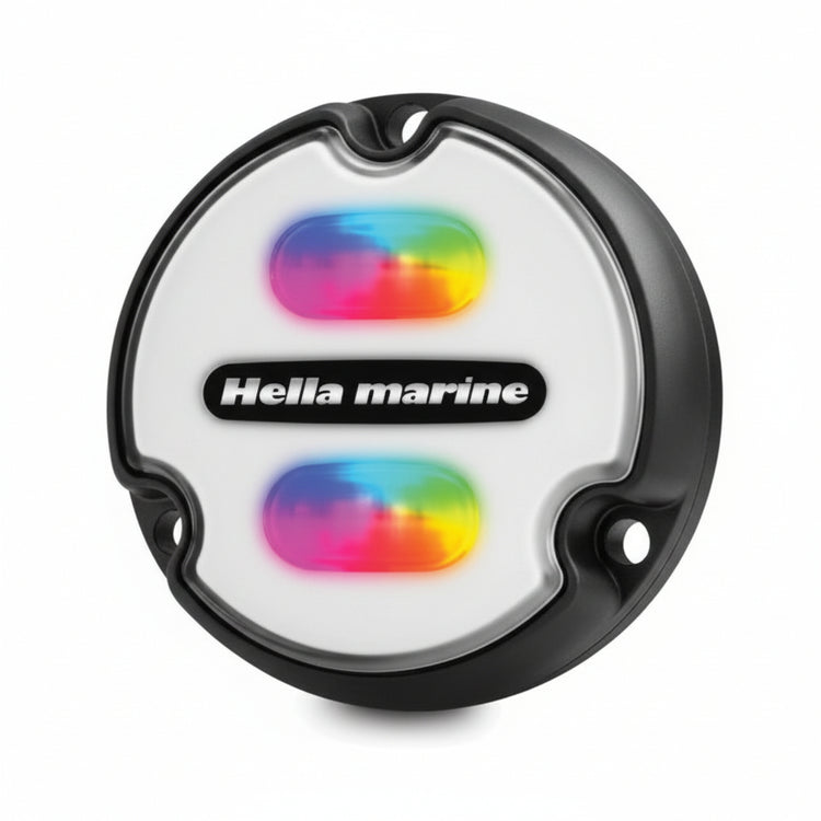 HELLA APELO A1 Polymer RGB Unterwasserleuchte 12/24V Weiß - Für alle Rumpfmaterialien