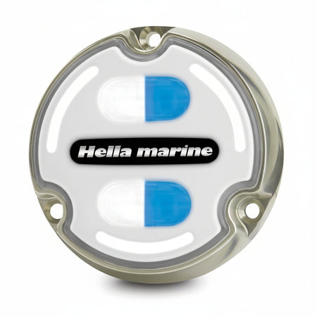 HELLA APELO A3 Bronze Unterwasserleuchte 12/24V Weiß/Blau - Premium Leistung 6000 Lumen