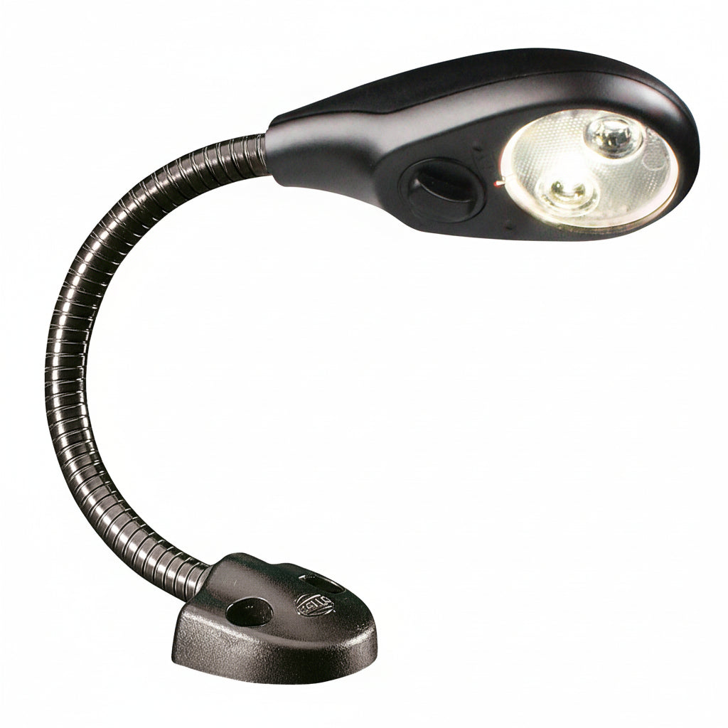 HELLA Flexi-Spot LED-Leseleuchte Schwanenhals 9-31V 150/400mm rot/weiß Edelstahl