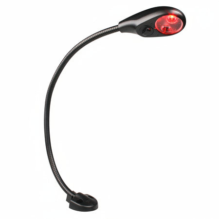 HELLA Flexi-Spot LED-Leseleuchte Schwanenhals 9-31V 150/400mm rot/weiß Edelstahl