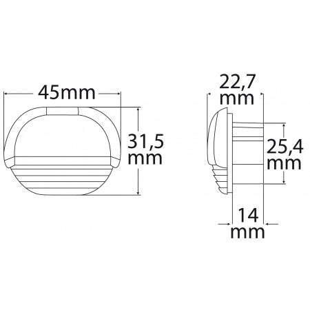 HELLA LED-Stufenleuchte Easy Fit Kunststoff 12/24V