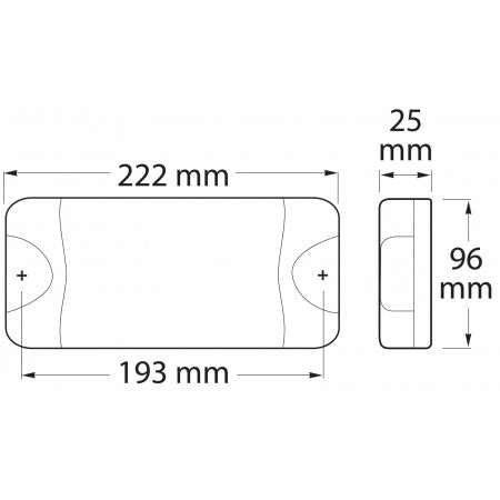 HELLA DuraLED 50LP (wide spread) 12/24V 222x96x25mm