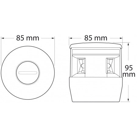 HELLA Positionsleuchte NaviLED Trio Dreifarbenlaterne, 0,4m schwarz