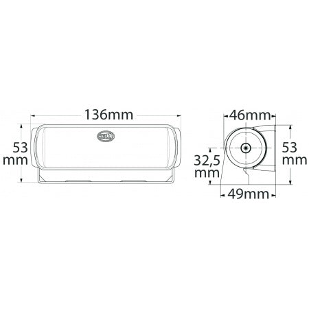 HELLA LED-Deckscheinwerfer Sea Hawk 12/24V Max. 3W Breit Strahlend