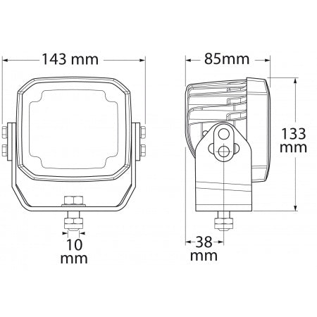 HELLA LED-Flutlicht RokLUME 280 12/24V 56W Breit Strahlend Schwarz