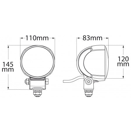 HELLA LED-Deckscheinwerfer Mega Beam 9-30V 13W Breit Strahlend