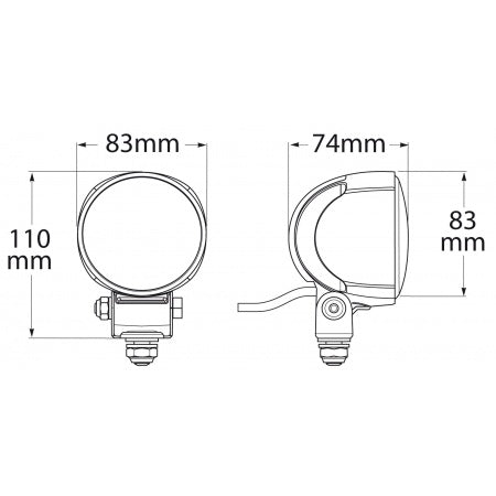 HELLA LED-Deckscheinwerfer Module 70 Gen 3 12/24V 13W Breit Strahlend Weiß