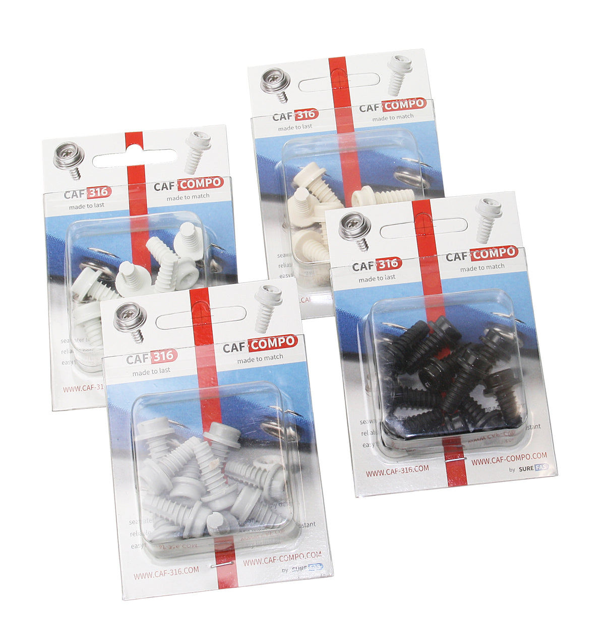 CAF-COMPO Schraube aus Kunststoff - Drehverschluss in 4 Farben