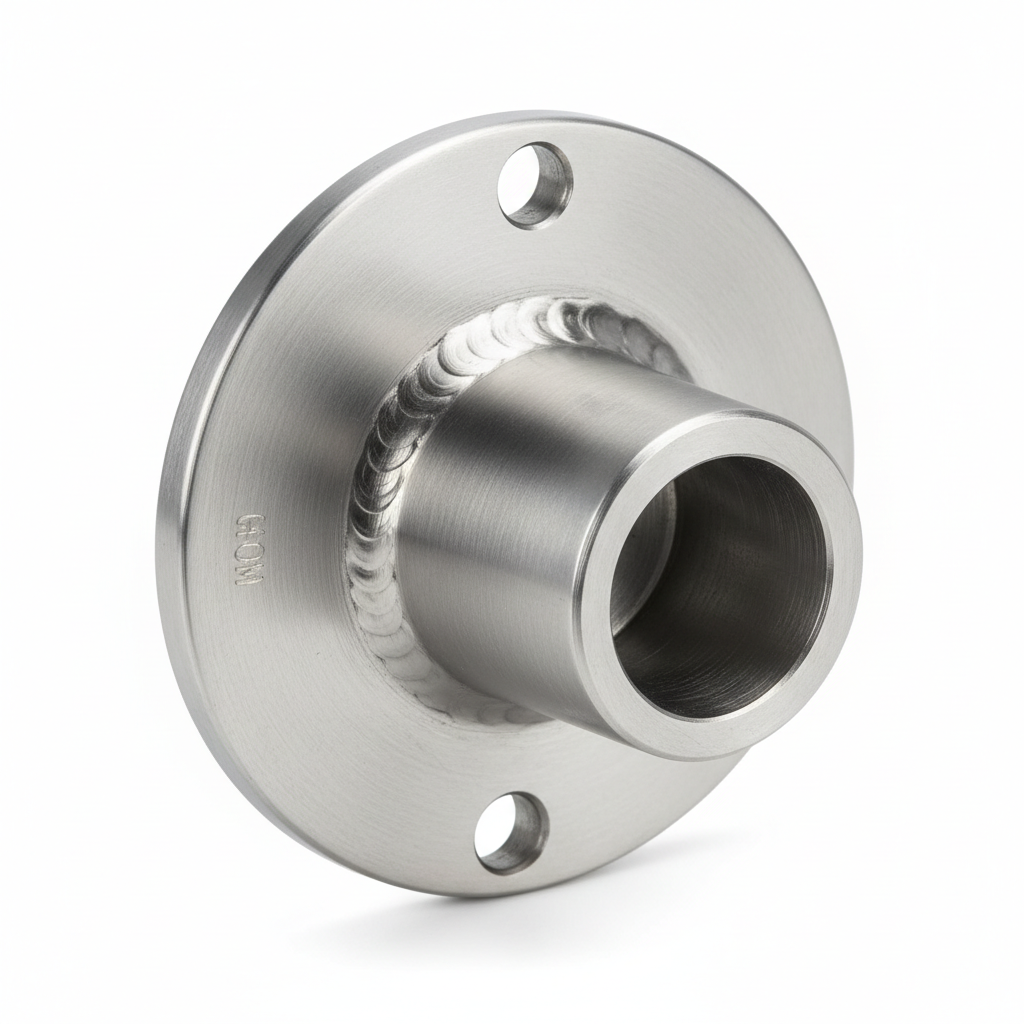 Relingfuß Edelstahl 1.4401 - Rund 90° zum Anschweißen 22mm/25mm