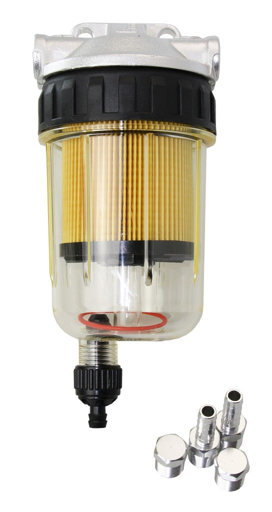 Benzinfilter mit Absetzschüssel 10 Micron - MERCURY/YAMAHA Kopf 3/8" NPT