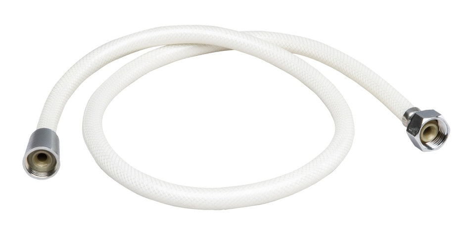 Duschschlauch weiß verstärkt mit Messinganschlüssen - verschiedene Längen