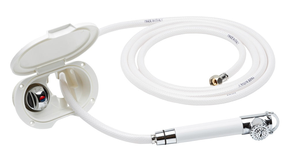 Heckduschenset ITNI2491 Komplett mit Einhebelmischer und ausziehbarem Duschkopf 2,5m