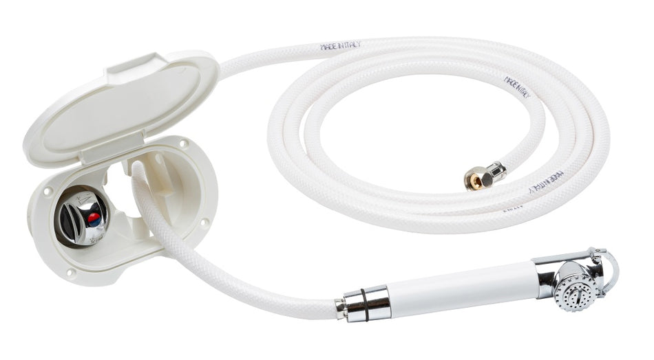 Heckduschenset ITNI2491 Komplett mit Einhebelmischer und ausziehbarem Duschkopf 2,5m