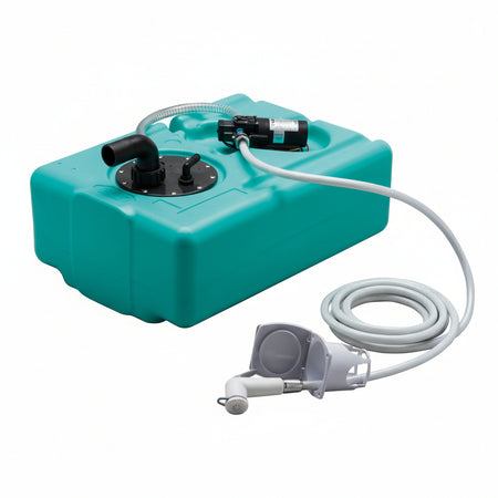 Duschkomplettset All Inclusive mit 12V Pumpe, 39L Tank und 5m Schlauch