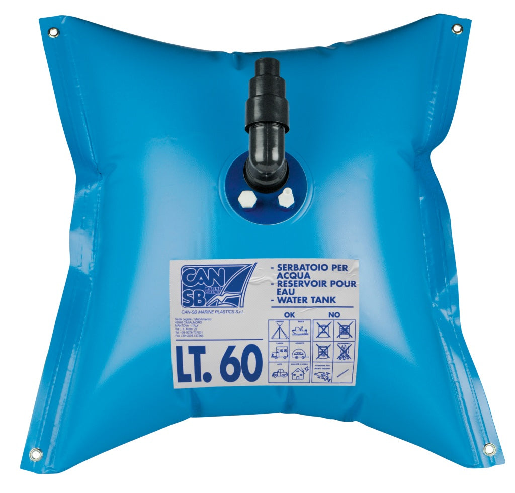 Wassertank, Beutel Dreieckig 1100x1100x250mm 100L blau 60 Liter rechteckig