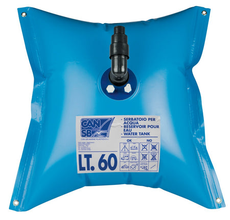 Wassertank, Beutel Dreieckig 1100x1100x250mm 100L blau 60 Liter rechteckig