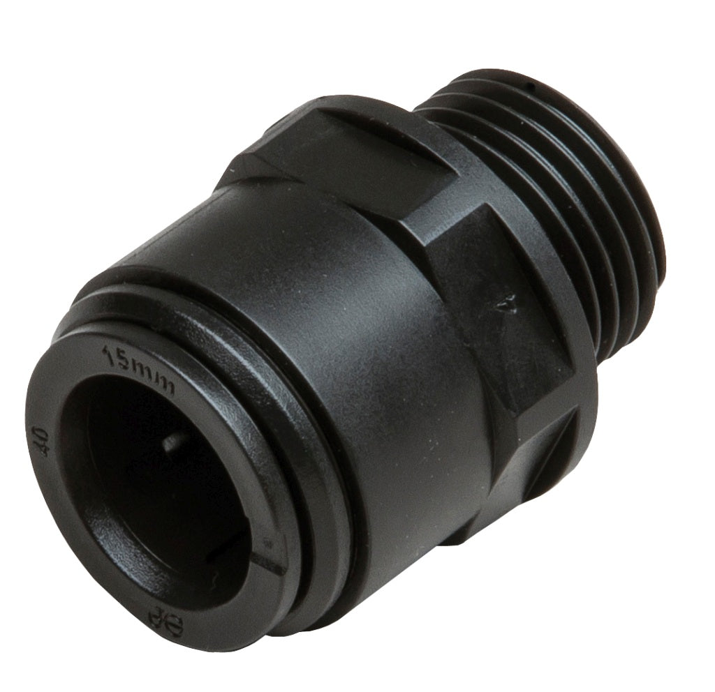 JOHN GUEST Speedfit 15 Adapter mit Außengew. 1/2' schwarz SB-Pack